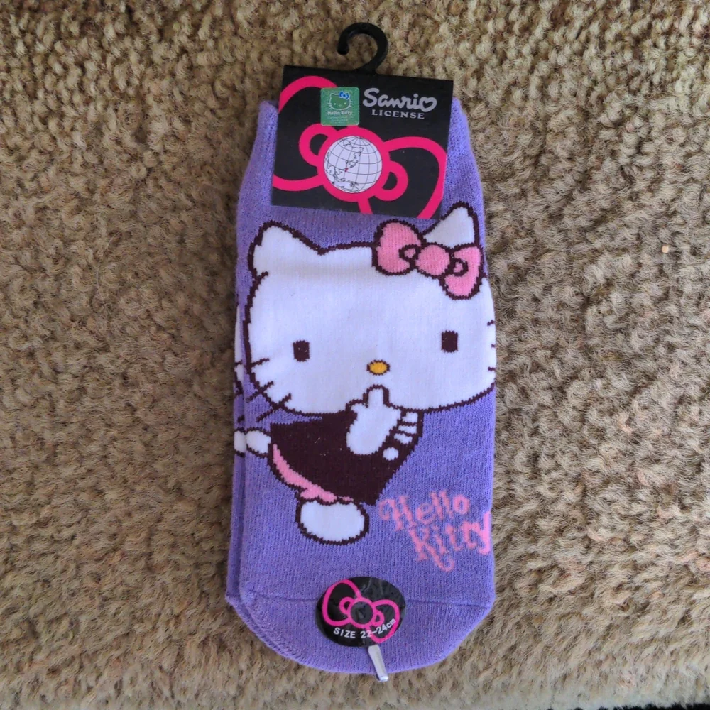 Hello Kitty socks, purple, size: 22-24 cm